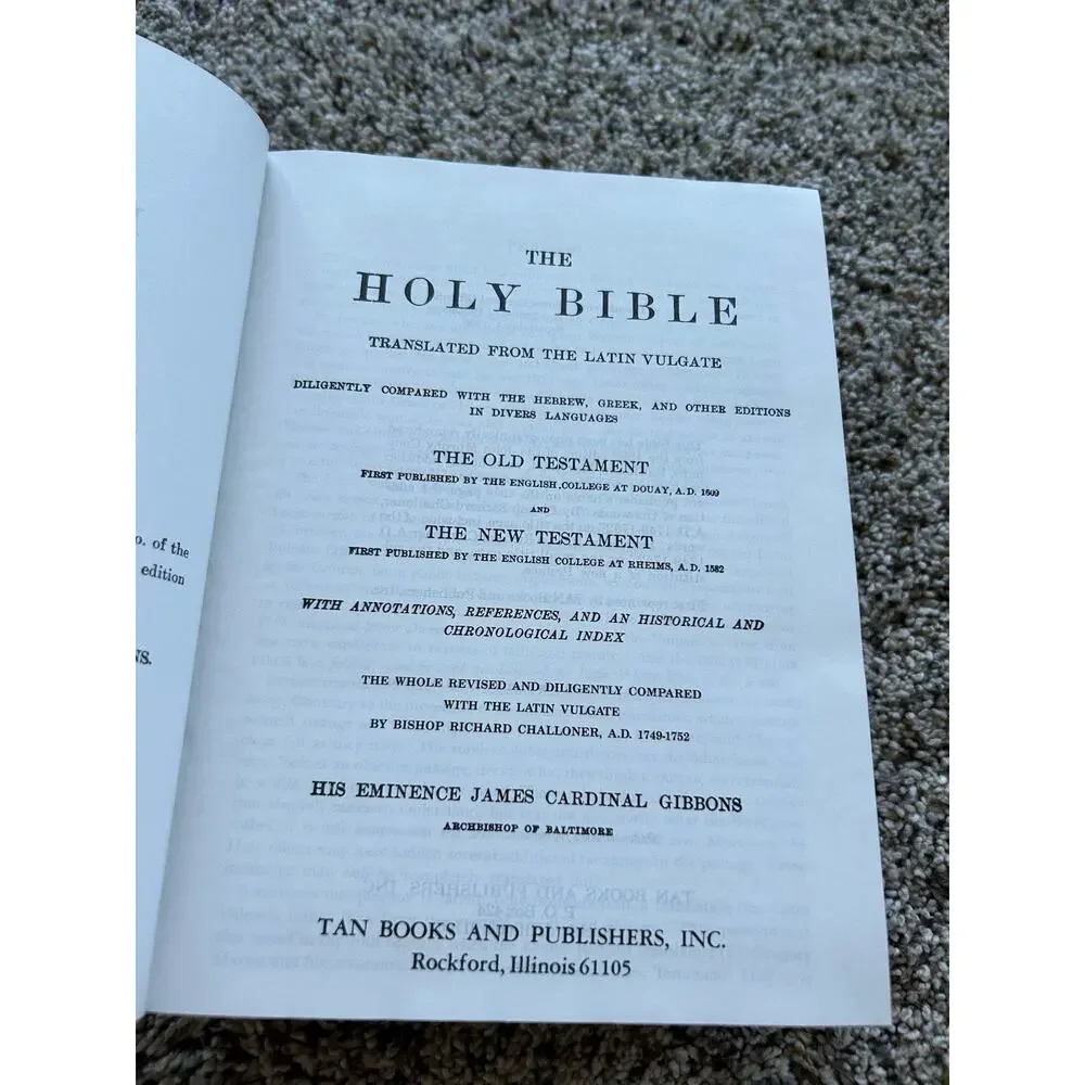 The Holy Bible Douay Rheims Version Catholic 1989 Orthodox Hardcover Black F26